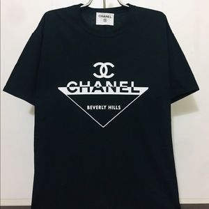 Black Beverly Hills bootleg Chanel T-shirt
